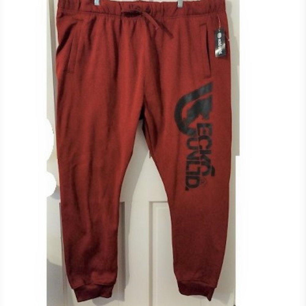 Ecko Unltd Red Marled Big Tall Athletic Sweatpants Size 3XL  New